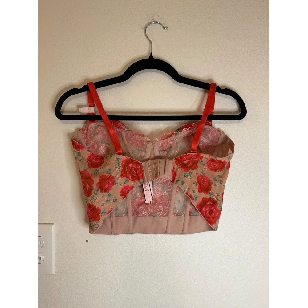 Victoria's‎ Secret Dream Angels Unlined Underwire Floral Corset Size 36D NWT